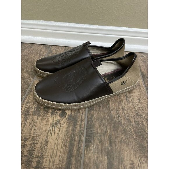 Disney Call It Spring Size 7 Aladdin Lamp Lion Brown Espadrille Vegan Flats Rare - Picture 2 of 11